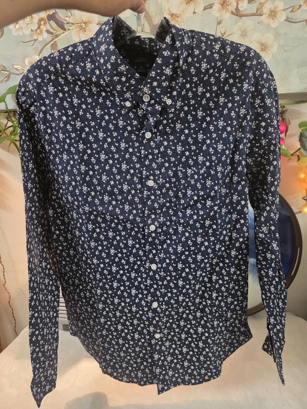 J Crew Men Slim Untucked Button Shirt Top Size M Floral B212.